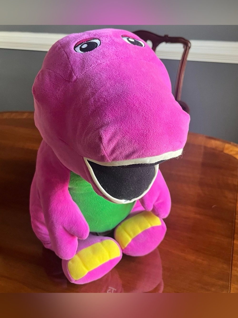 Fisher Price 2017 Speak 'n Sing 26” Large Big Barney Dinosaur Plush Stuffed Toy